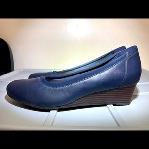 Navy Clarks Collection Wedges